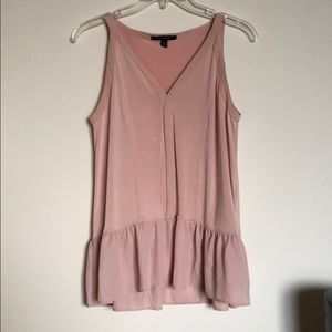 Banana Republic pink ruffle tank